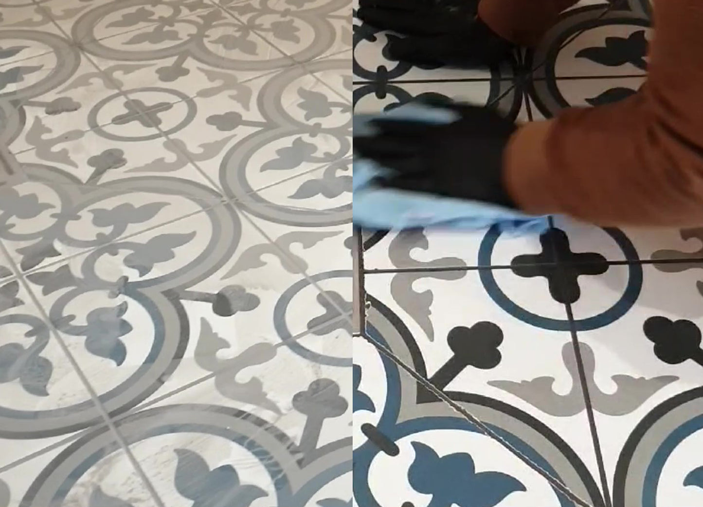LTP Grout Stain Remover before and after