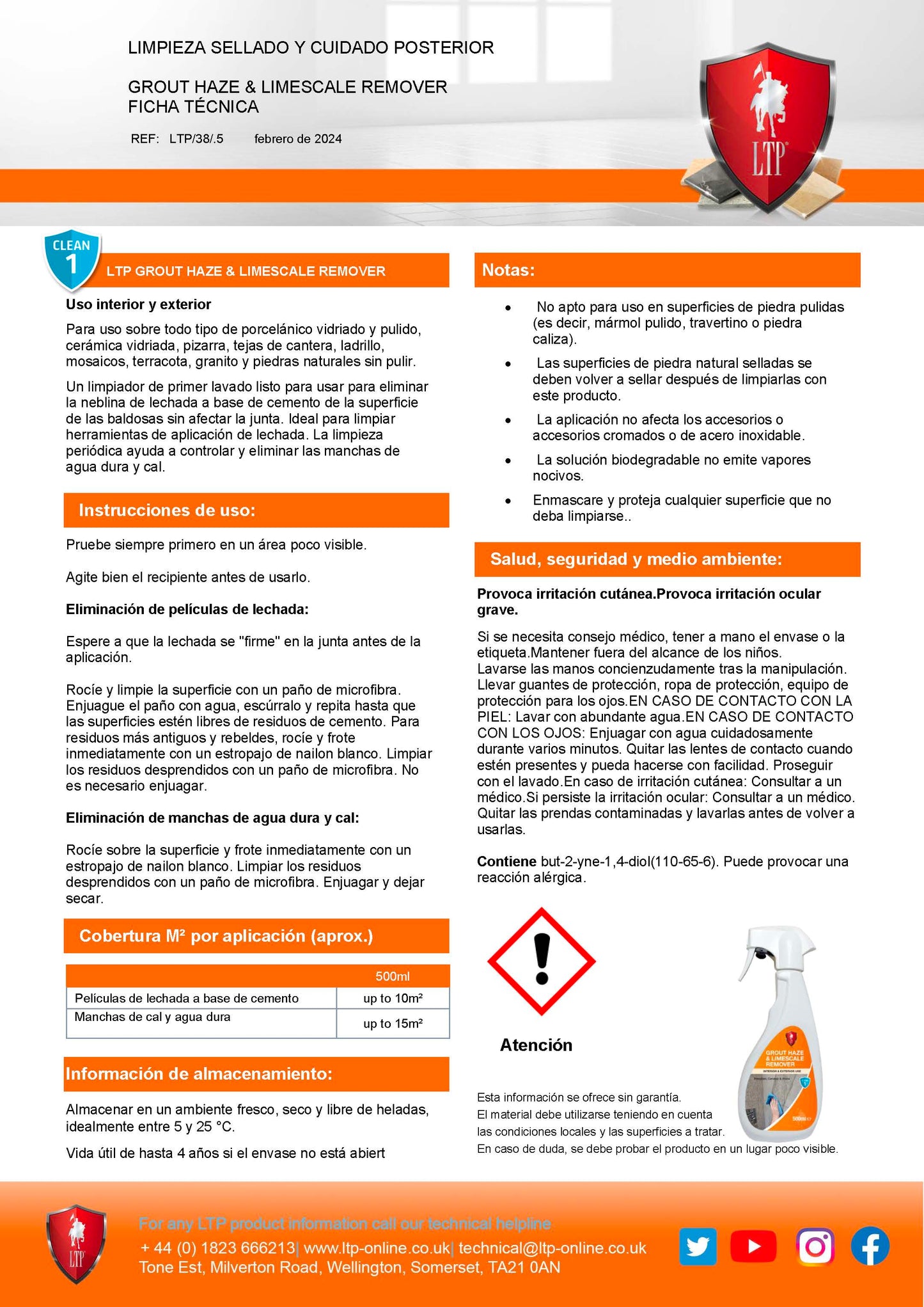 LTP GROUT HAZE & LIMESCALE REMOVER