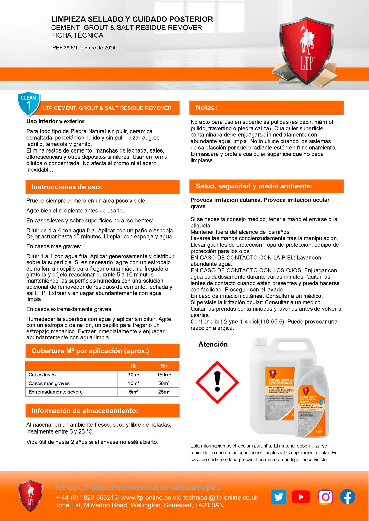 LTP Cement, Grout & Salt Residue Remover