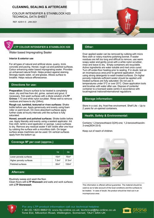 Colour Intensifier and Stainblock H20