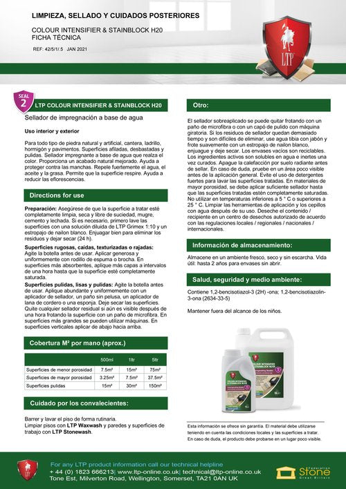 Colour Intensifier and Stainblock H20